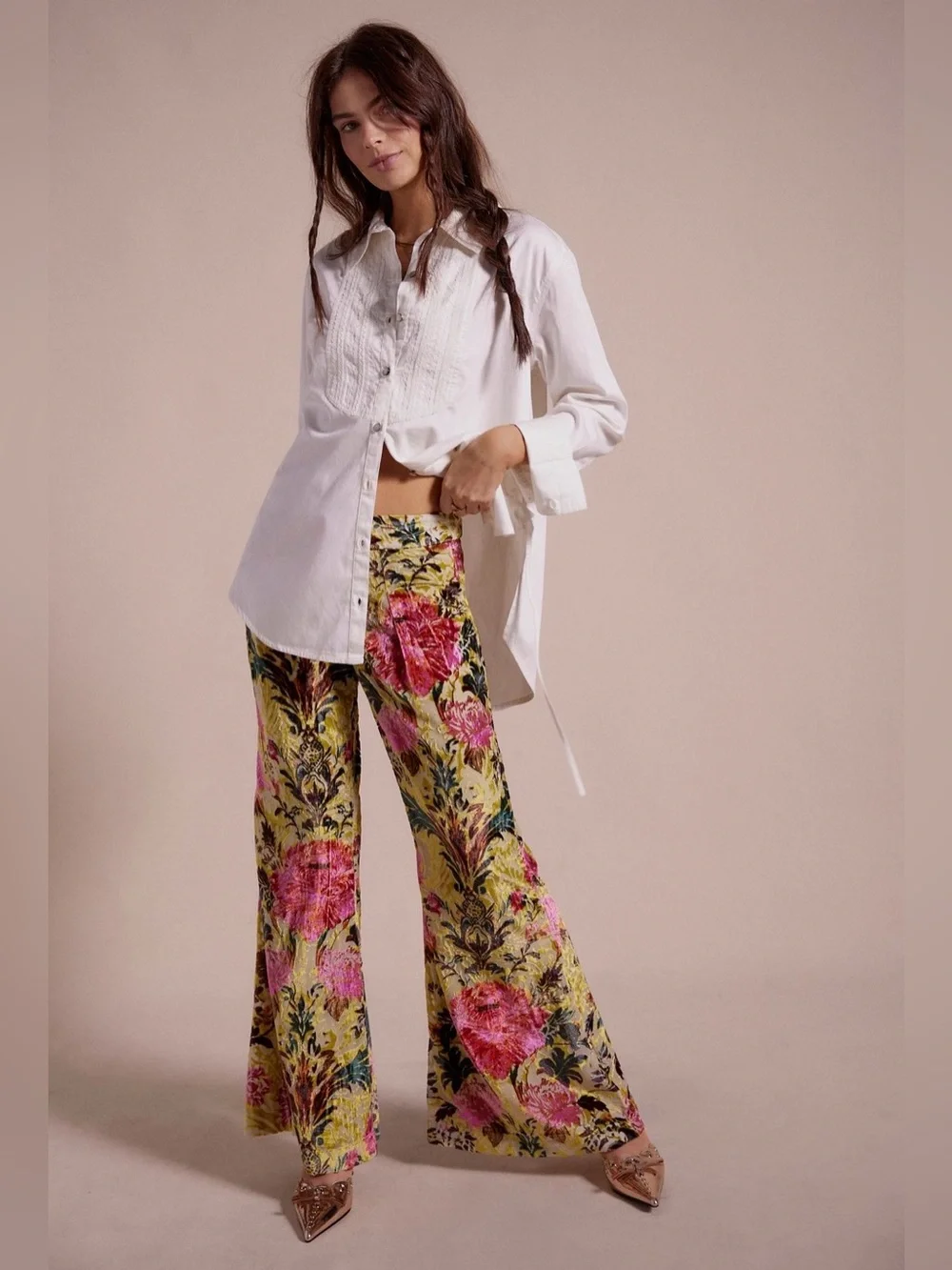 Free People Nightsky Burnout Velvet Pants